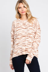 Multi-Color Wide Rib Chenille Knit Sweater