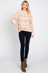 Multi-Color Wide Rib Chenille Knit Sweater