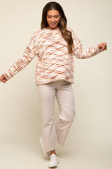 Multi-Color Wide Rib Chenille Knit Maternity Sweater