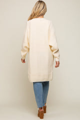 Cream Chunky Waffle Knit Maternity Cardigan