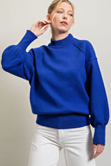 Royal Knit Long Sleeve Mock Neck Maternity Top