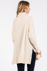 Cream Cowl Neck Dolman Sleeve Sweater