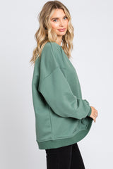 Sage Soft Knit Fleece Lined Sweatshirt