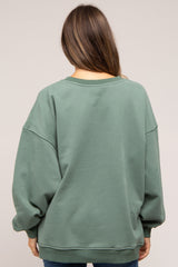 Sage Soft Knit Fleece Lined Maternity Sweatshirt