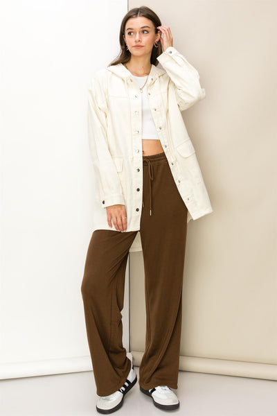 Brown Wide Leg Lounge Pants– PinkBlush