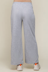 Heather Grey Wide Leg Maternity Lounge Pants