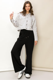 Black Wide Leg Lounge Pants