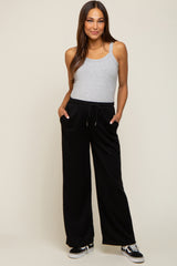 Black Wide Leg Maternity Lounge Pants