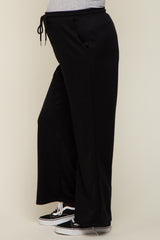 Black Wide Leg Maternity Lounge Pants