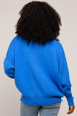 Royal Blue Mock Neck Sweater