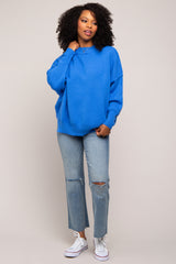 Royal Blue Mock Neck Sweater