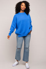 Royal Blue Mock Neck Sweater