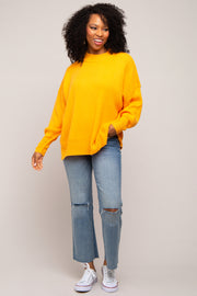 Orange Mock Neck Sweater