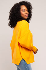 Orange Mock Neck Sweater