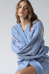 Blue Knit Cardigan