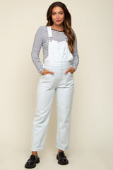 Light Blue Cuffed Denim Maternity Overalls