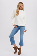 Ivory Basic Chunky Knit Sweater