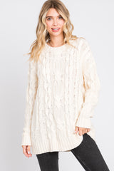 Cream Chunky Cable Knit Sweater