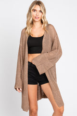 Mocha Open Knit Cardigan