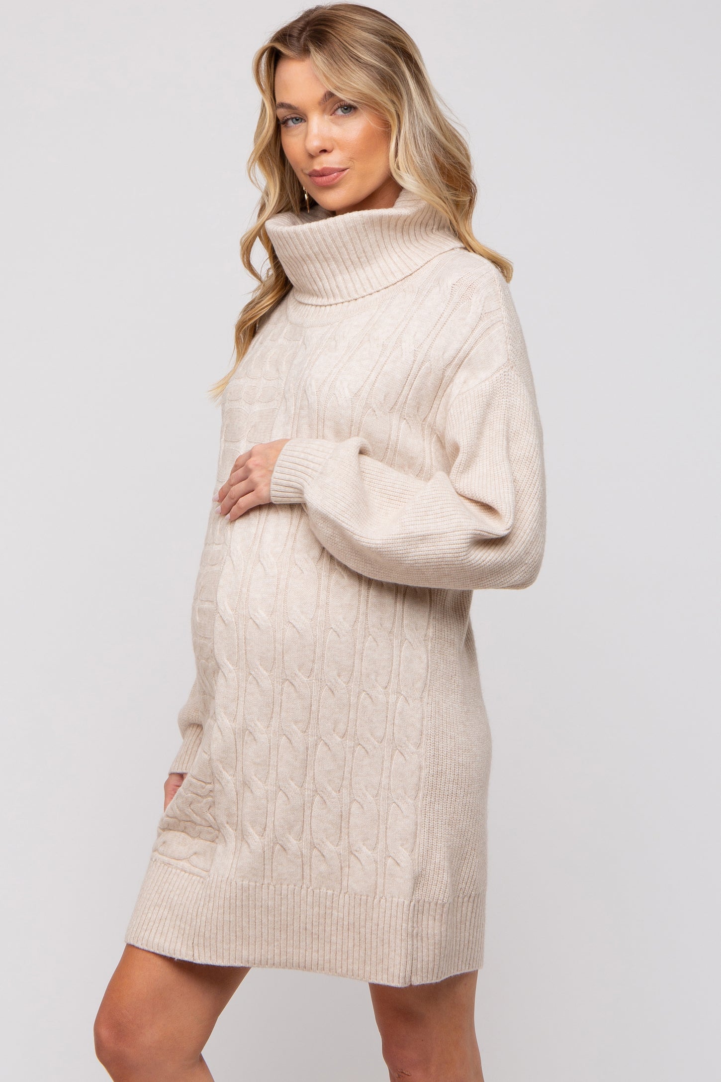 Mimi Cable Knit Sweater Dress