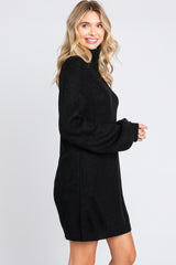 Black Turtleneck Sweater Mini Dress