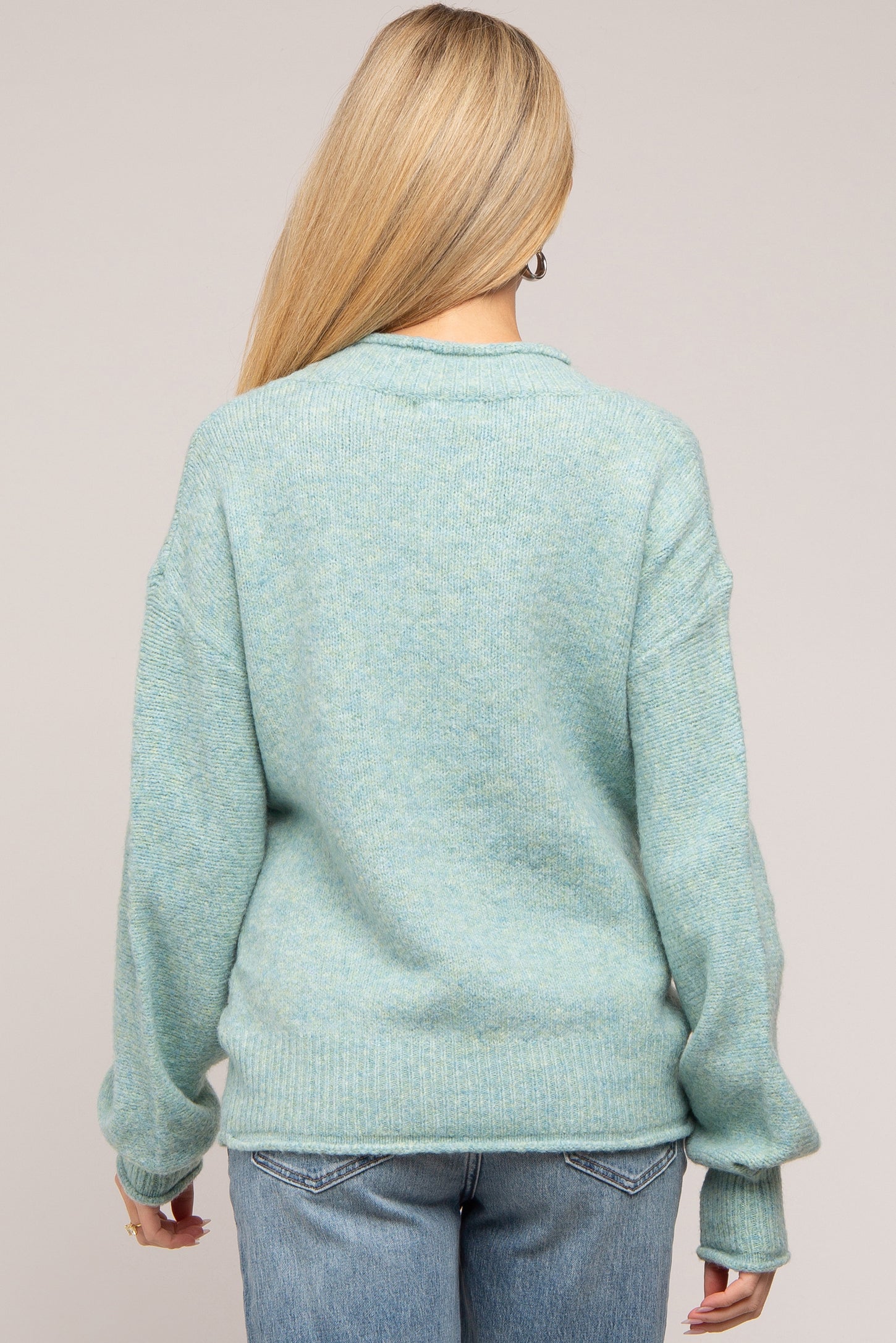 Rolled Hem Knit Sweater