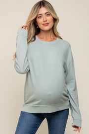 Mint Green Long Sleeve Maternity Top