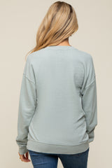 Mint Green Long Sleeve Maternity Top