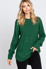 Hunter Green Knit Pullover Sweater