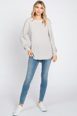 Beige Knit Pullover Sweater