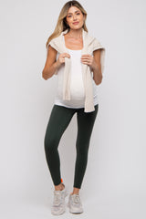 Forest Green Basic Maternity Leggings