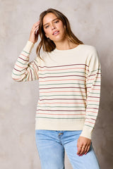 Multi-Color Stripe Soft Knit Sweater