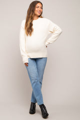 Ivory Basic Maternity Sweater