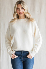 Ivory Basic Maternity Sweater