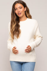 Ivory Basic Maternity Sweater