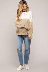 Light Olive Tie Dye Long Sleeve Maternity Top