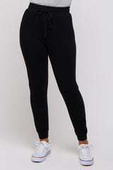 Black Ultra Soft Knit Drawstring Joggers