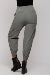 Light Olive Cargo Joggers