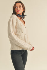 Ivory Button Knit Cardigan