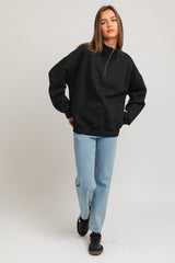 Black Half Zip Sweatshirt