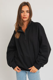 Black Half Zip Sweatshirt