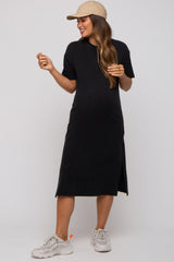 Charcoal T-Shirt Maternity Midi Dress