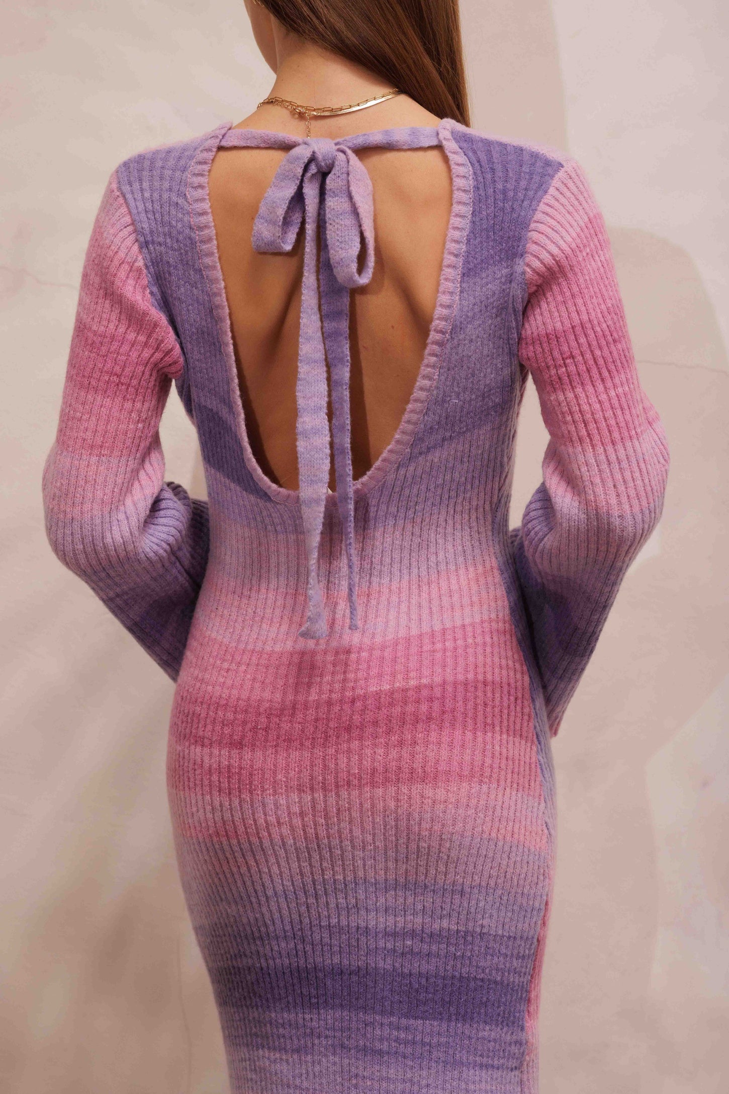 Pink Textured Knit Halter Fitted Dress– PinkBlush