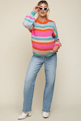 Multi-Color Striped Maternity Sweater