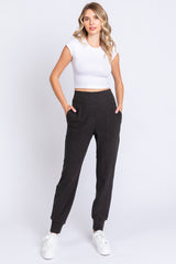 Charcoal Soft Knit Maternity Joggers