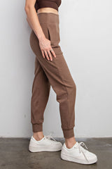 Brown Soft Knit Joggers