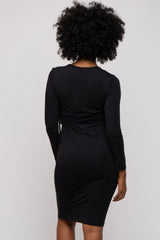 Black Long Sleeve Nursing Dress