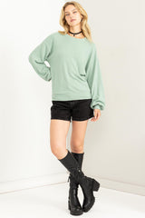 Mint Green Soft Knit Pullover Top