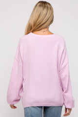 Light Pink Basic Drop Shoulder Maternity Sweater