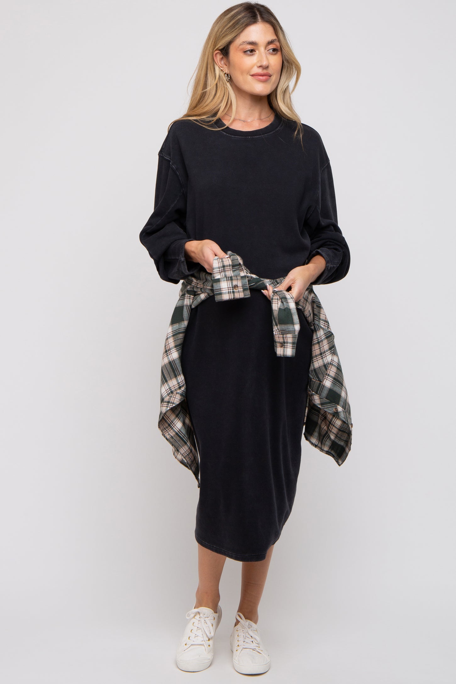 Sweatshirt discount dress midi